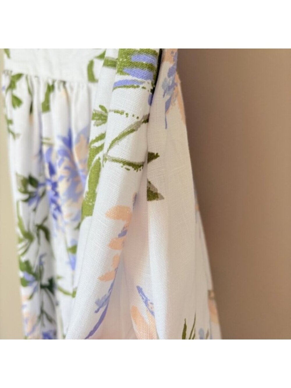 NEW Reformation Janu Midi Linen Dress Serenity White Blue Floral | US 6 / UK 10 - Picture 10 of 14
